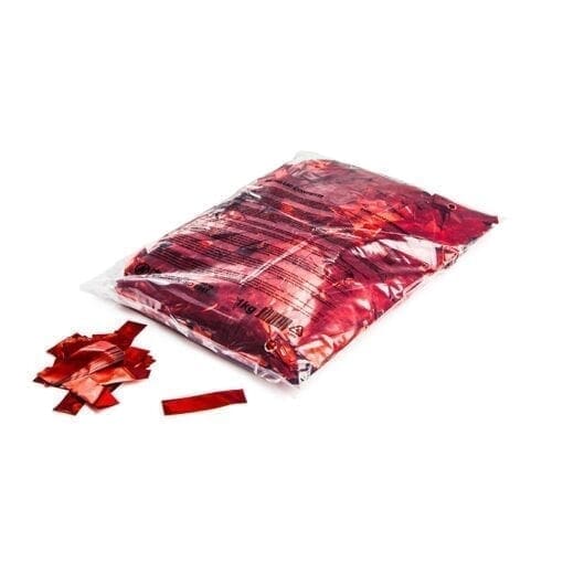 MagicFX CON10RD Rechthoekige metallic confetti – rood (1 kg) Confetti J&H licht en geluid