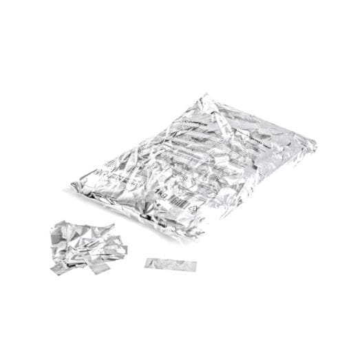 MagicFX CON10WH Rechthoekige metallic confetti – wit (1 kg) Confetti J&H licht en geluid
