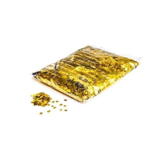 MagicFX CON12GL Raindrops metallic confetti 6x6mm – goud (1 kg) Confetti J&H licht en geluid