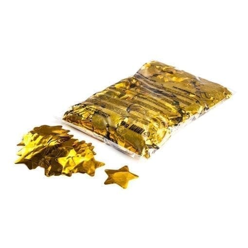 MagicFX CON14GL Metallic stars confetti 55mm – goud (1 kg) Confetti J&H licht en geluid