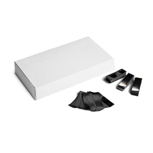 MagicFX CON40BL Rechthoekige metallic confetti – zwart (500 gram) Confetti J&H licht en geluid