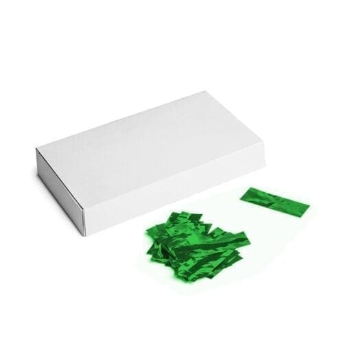 MagicFX CON40DG Rechthoekige metallic confetti – groen (500 gram) Confetti J&H licht en geluid