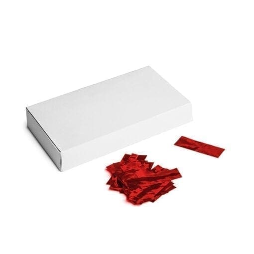 MagicFX CON40RD Rechthoekige metallic confetti – rood (500 gram) Confetti J&H licht en geluid