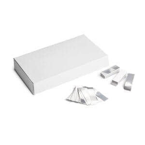 MagicFX CON40WH Rechthoekige metallic confetti – wit (500 gram) Confetti J&H licht en geluid