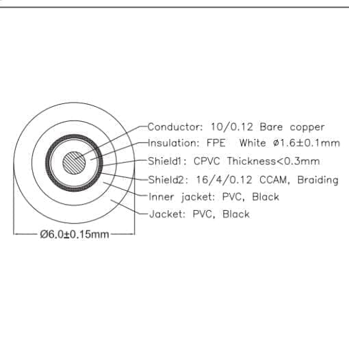 Procab CLA650 JACK 6,3mm mono naar JACK 6,3mm mono haaks, 1.5 meter _Uit assortiment J&H licht en geluid 4