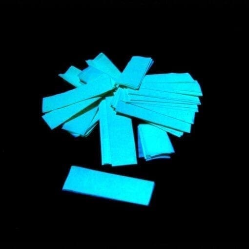 MagicFX CON09GR Rechthoekige UV confetti – fluoriserend groen (1 kg) Confetti J&H licht en geluid 4