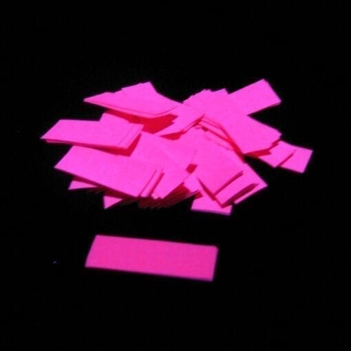 MagicFX CON09PK Rechthoekige UV confetti – fluoriserend roze (1 kg) Confetti J&H licht en geluid 4