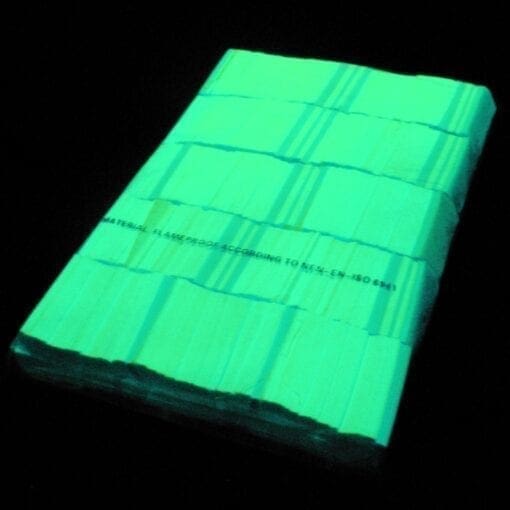 MagicFX CON09YL Rechthoekige UV confetti – fluoriserend geel (1 kg) Confetti J&H licht en geluid 3