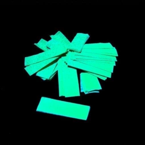 MagicFX CON09YL Rechthoekige UV confetti – fluoriserend geel (1 kg) Confetti J&H licht en geluid 4