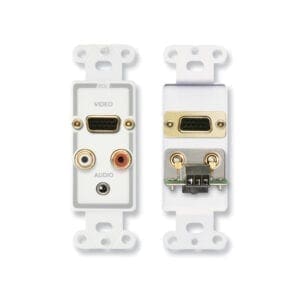 RDL D-AVM4 – audio & VGA – Decora wall plate _Uit assortiment J&H licht en geluid