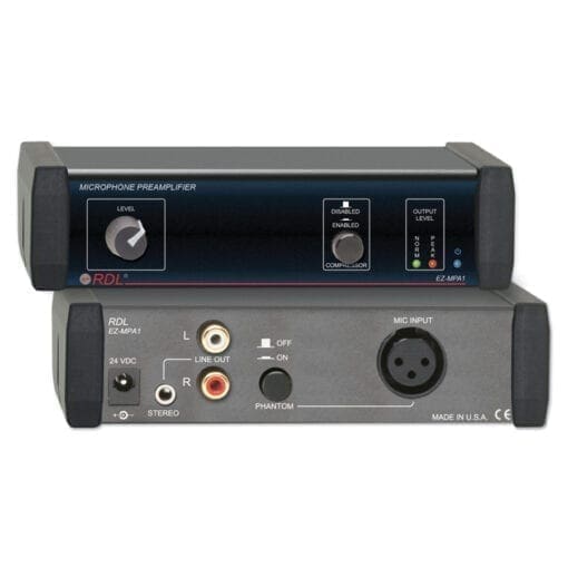 RDL EZ-MPA1X – microphone preamplifier _Uit assortiment J&H licht en geluid