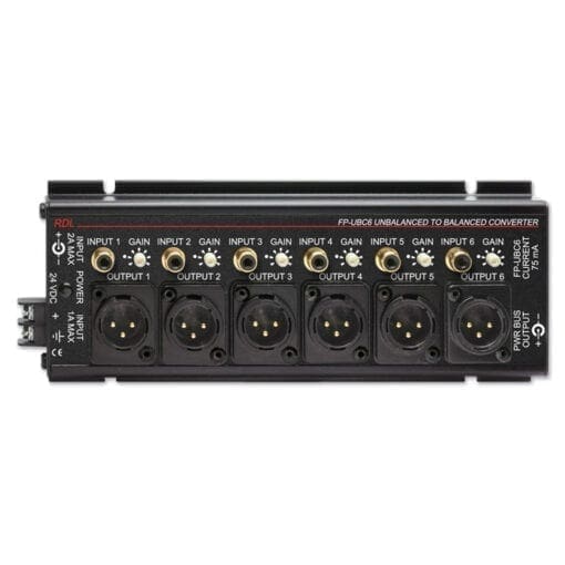 RDL FP-UBC6 – unbalanced to balanced converter _Uit assortiment J&H licht en geluid