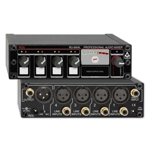 RDL RU-MX4L – line mixer _Uit assortiment J&H licht en geluid