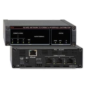 RDL RU-NFDP - Format-A Dante interface -4 out/PoE