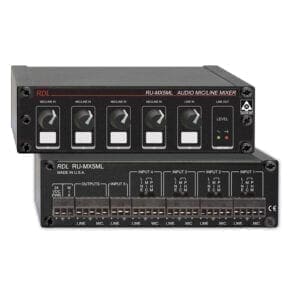 RDL RU-MX5ML – mic/line mixer Mixers J&H licht en geluid
