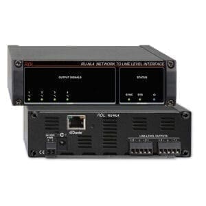 RDL RU-NL4P – Dante output interface + PoE _Uit assortiment J&H licht en geluid