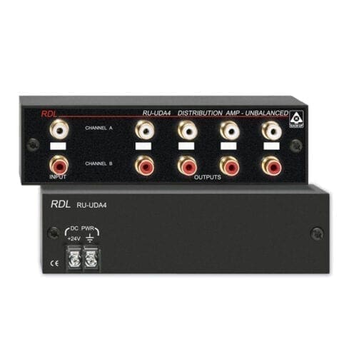 RDL RU-UDA4 – Audio distribution amplifier _Uit assortiment J&H licht en geluid