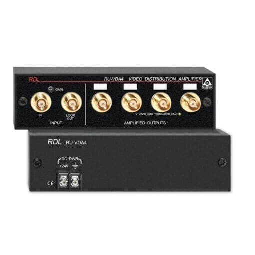 RDL RU-VDA4B – Video distribution amplifier BNC Diverse VJ Gear J&H licht en geluid