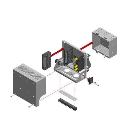 RDL SR-4 – Stick-on mounting rack – 7 modules _Uit assortiment J&H licht en geluid