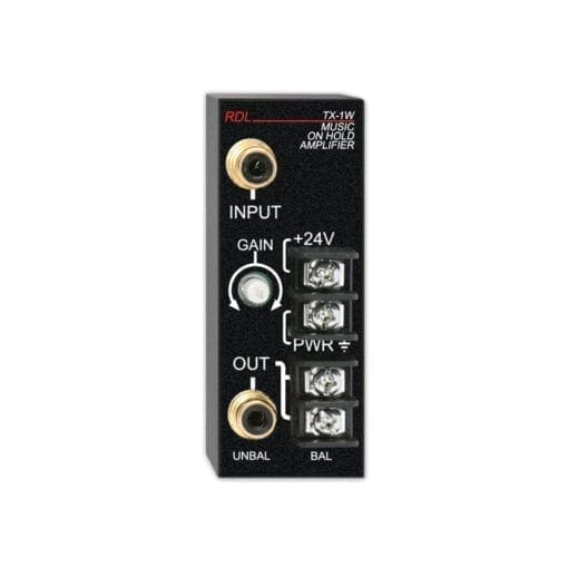 RDL TX-1W – Music-on-hold amplifier _Uit assortiment J&H licht en geluid