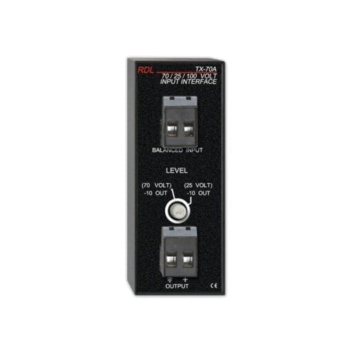 RDL TX-70A – speaker level input interface _Uit assortiment J&H licht en geluid