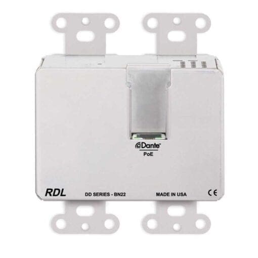 RDL DDS-BN22 – Dante wandpaneel 2×2 – RVS _Uit assortiment J&H licht en geluid 3