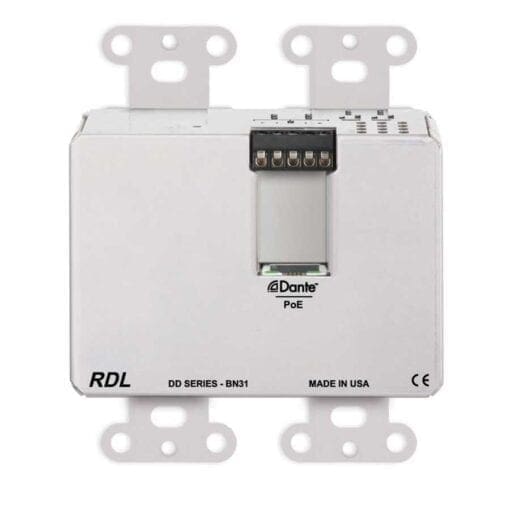 RDL DDS-BN31 – Dante wandpaneel 4×4 – RVS _Uit assortiment J&H licht en geluid 3