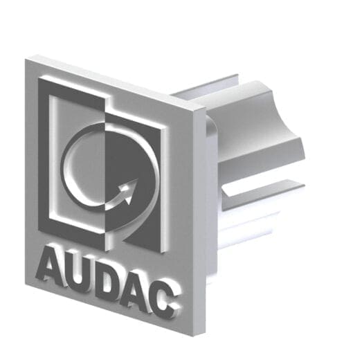 Audac logo voor XENO 6 & 8 – wit _Uit assortiment J&H licht en geluid