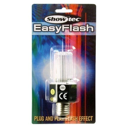 Showtec Easy Flash, E27 Strobe Egg, Transparant _Uit assortiment J&H licht en geluid 2
