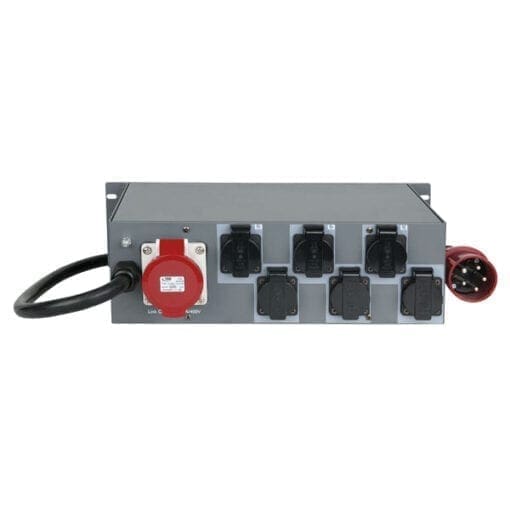 Showtec PS-32.2 Krachtstroomverdeler, 5-pins CEE 32A – 6 x Schuko / 2 x 5-pins CEE 16A / 5-pins CEE 32A Kabels en aansluitingen J&H licht en geluid 2