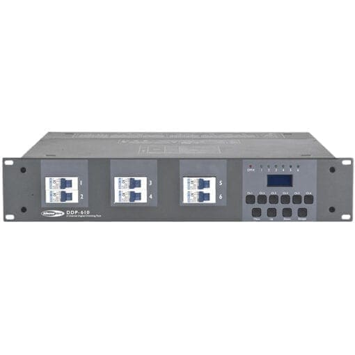 Showtec DDP-610M, 6-kanaals digitale dimmer, Multipin aansluiting Dimmerpacks J&H licht en geluid