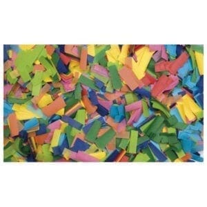 Showtec Rechthoekige multicolor confetti (vuurbestendig), 1 kg Confetti J&H licht en geluid