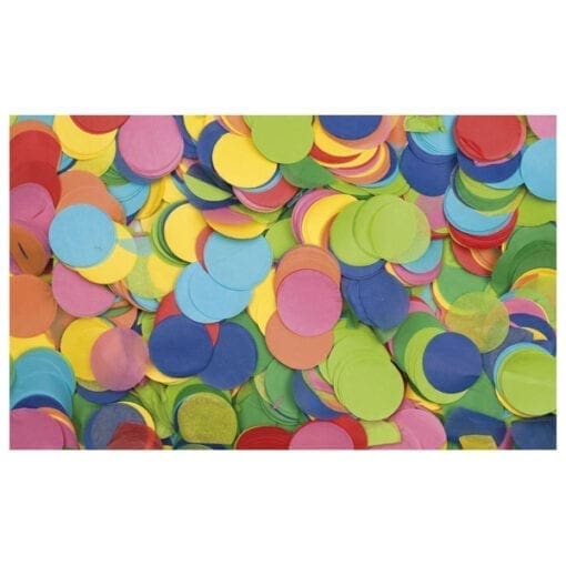 Showtec Ronde multicolor confetti (vuurbestendig), 1 kg Confetti J&H licht en geluid