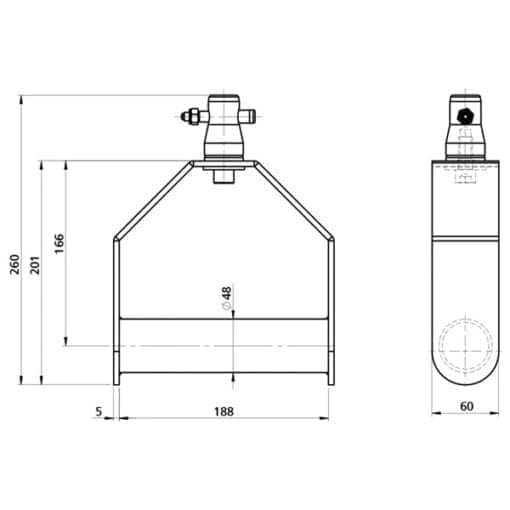 Showtec Single downrigger voor de GT en GQ serie (zwart) Podium en rigging J&H licht en geluid 2