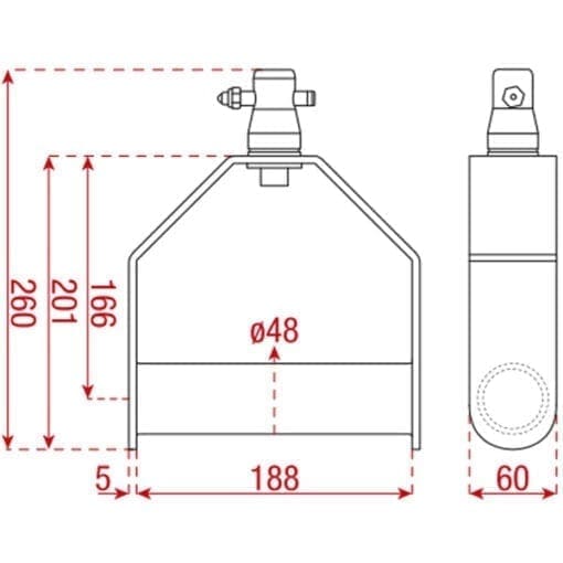 Showtec Single downrigger voor de GT en GQ serie (zwart) Podium en rigging J&H licht en geluid 3