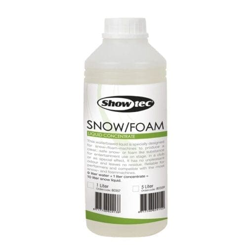 Showtec sneeuw-/schuim vloeistof concentraat, 1 liter _Uit assortiment J&H licht en geluid