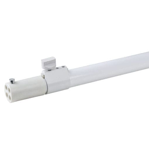 Showtec Uitschuifbare staander voor het Pipes & Drapes systeem, 120-180 cm, wit Pipe & Drape J&H licht en geluid