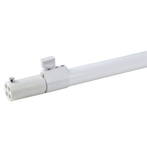 Showtec Uitschuifbare staander voor het Pipes & Drapes systeem, 180-300 cm, wit Pipe & Drape J&H licht en geluid