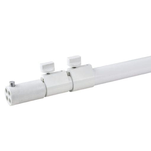 Showtec Uitschuifbare staander voor het Pipes & Drapes systeem, 180-400 cm, wit Pipe & Drape J&H licht en geluid