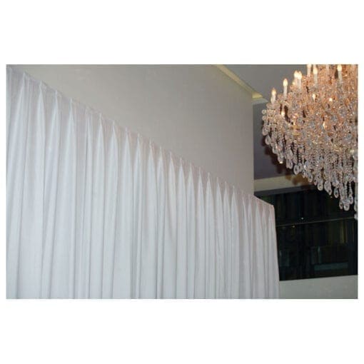 Showtec Gordijn voor het Pipes & Drapes systeem, wit, 300 x 300 cm, 165 g/m2 Pipe & Drape J&H licht en geluid 3