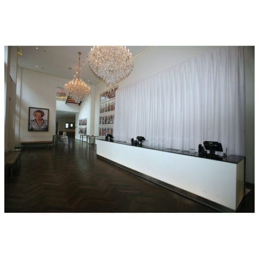 Showtec Gordijn voor het Pipes & Drapes systeem, wit, 300 x 300 cm, 165 g/m2 Pipe & Drape J&H licht en geluid 5