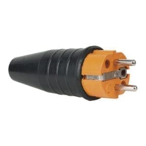 Rubberen Stekker Male 230V Oranje CEE7/VII Aansluitingen 240 V J&H licht en geluid