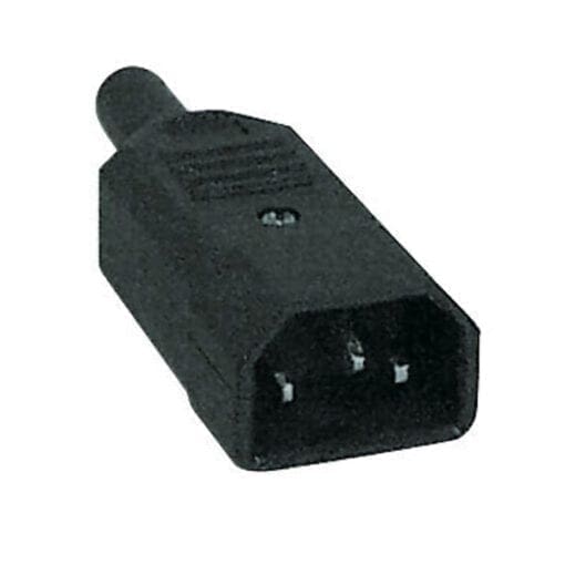 Showtec IEC (euro) male connector, zwart Aansluitingen 240 V J&H licht en geluid