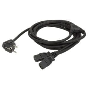 DAP Schuko – 2 IEC splitkabel Kabels en aansluitingen J&H licht en geluid