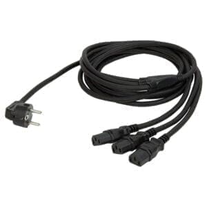 DAP Schuko – 3 IEC splitkabel Kabels en aansluitingen J&H licht en geluid