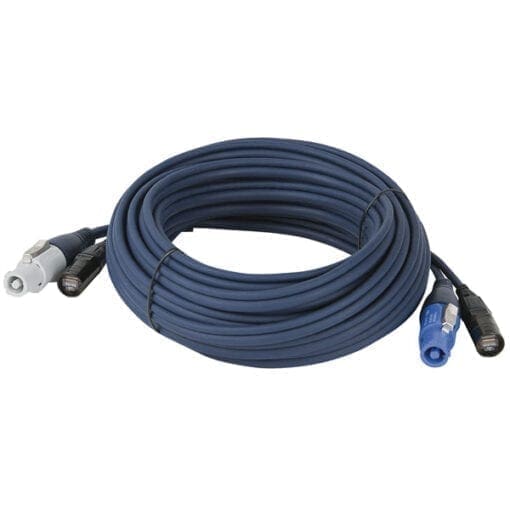 DAP Powercon + CAT5E kabel, 6 meter Gecombineerde stroom- en datasignaalkabels J&H licht en geluid