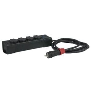 Showtec PowerBOX 4C – 4-weg Schuko verdeelblok met een 1,5m kabel Kabels en aansluitingen J&H licht en geluid