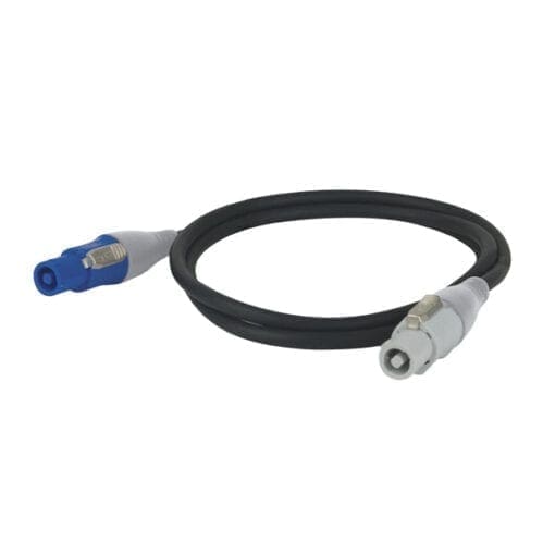 Showtec Pro Power wit naar Pro Power blauw doorluskabel (75 cm) Kabels en aansluitingen J&H licht en geluid