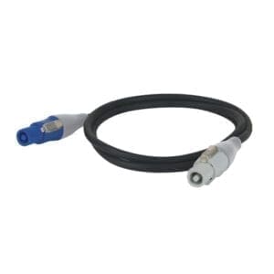 Showtec Pro Power wit naar Pro Power blauw doorluskabel (6 meter) Kabels en aansluitingen J&H licht en geluid