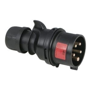 Showtec 5-polige CEE male connector 16A – IP44 (zwart) Aansluitingen 400 V J&H licht en geluid